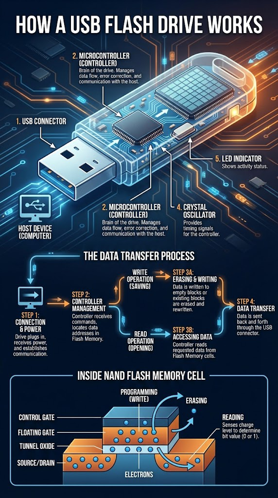 How a USB Flash Drive Works
